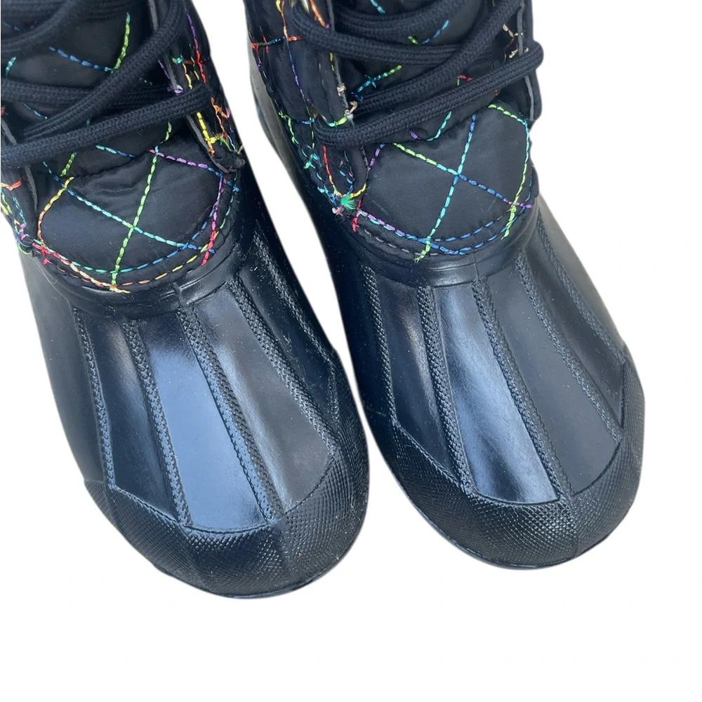 Sperry Girls Port‎ Boot, Rainbow Stitching, Size 11 Toddler, NIB